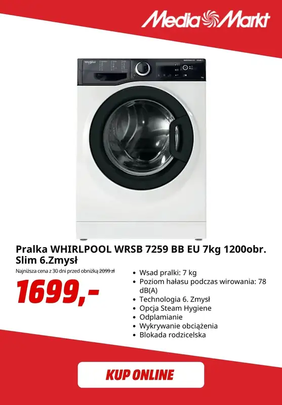 Media Markt - gazetka promocyjna W zestawie produkty Whirlpool 40% taniej od czwartku 23.10 do piątku 31.10 - strona 5