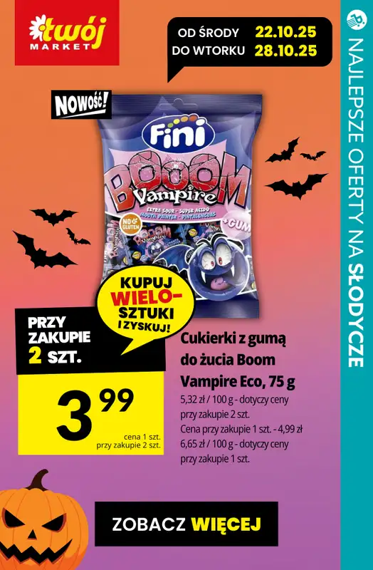 #Halloween - gazetka promocyjna Słodycze na HALLOWEEN - najlepsze oferty! od czwartku 23.10  - strona 3