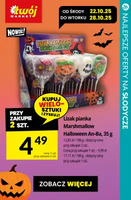 #Halloween - gazetka promocyjna Słodycze na HALLOWEEN - najlepsze oferty! od czwartku 23.10  - strona 11 #Halloween - gazetka promocyjna Słodycze na HALLOWEEN - najlepsze oferty! od czwartku 23.10  - strona 11