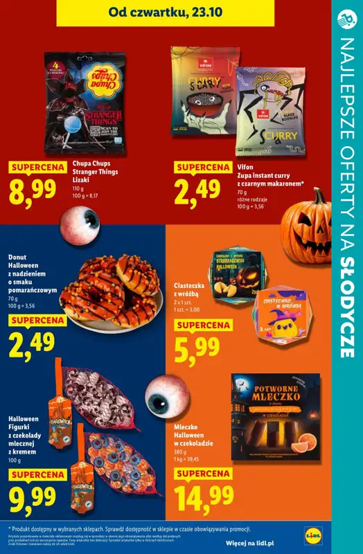 #Halloween - gazetka promocyjna Słodycze na HALLOWEEN - najlepsze oferty! od czwartku 23.10  - strona 6