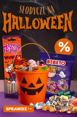 #Halloween - gazetka promocyjna Słodycze na HALLOWEEN - najlepsze oferty! od czwartku 23.10  #Halloween - gazetka promocyjna Słodycze na HALLOWEEN - najlepsze oferty! od czwartku 23.10