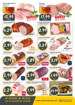Słoneczko - gazetka promocyjna Gazetka od czwartku 23.10 do niedzieli 02.11 - strona 2 Słoneczko - gazetka promocyjna Gazetka od czwartku 23.10 do niedzieli 02.11 - strona 2