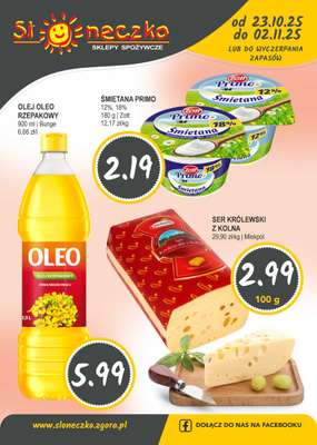 Słoneczko - gazetka promocyjna Gazetka od czwartku 23.10 do niedzieli 02.11