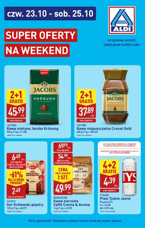 Aldi - gazetka promocyjna Super oferty na weekend w Aldi!  