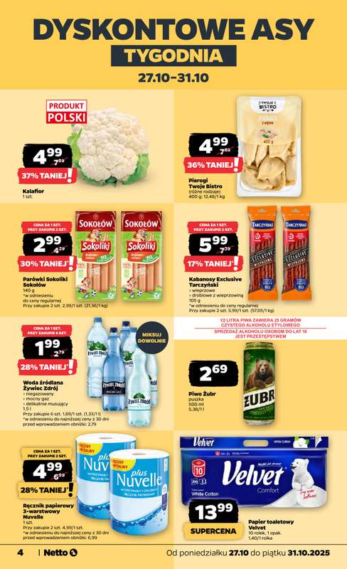 Netto - gazetka promocyjna Gazetka Spożywcza od poniedziałku 27.10 do piątku 31.10 - strona 4