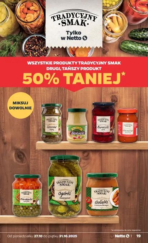 Netto - gazetka promocyjna Gazetka Spożywcza od poniedziałku 27.10 do piątku 31.10 - strona 19