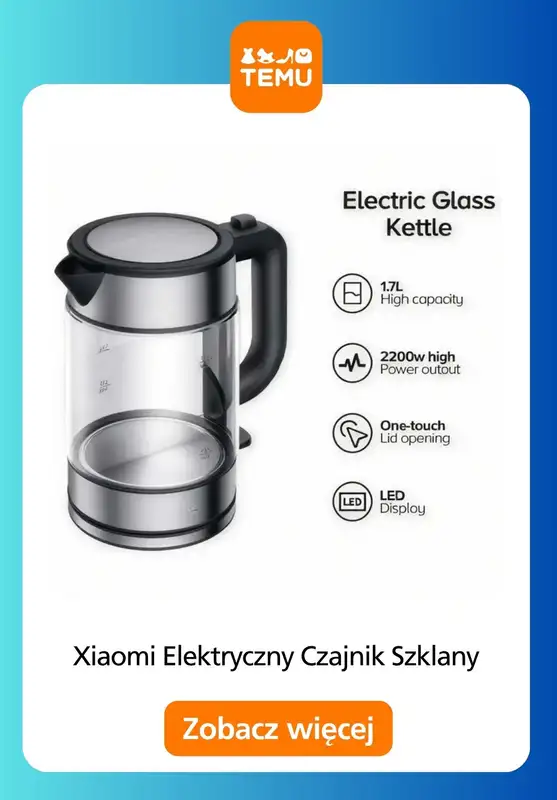 Temu - gazetka promocyjna Czajniki i akcesoria od czwartku 23.10  - strona 8