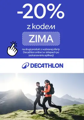 Decathlon - gazetka promocyjna -20% na drugi produkt od czwartku 23.10 do niedzieli 23.11 Decathlon - gazetka promocyjna -20% na drugi produkt od czwartku 23.10 do niedzieli 23.11