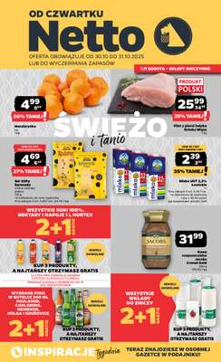 Netto - gazetka promocyjna Gazetka Spożywcza od czwartku 30.10 do piątku 31.10 Netto - gazetka promocyjna Gazetka Spożywcza od czwartku 30.10 do piątku 31.10