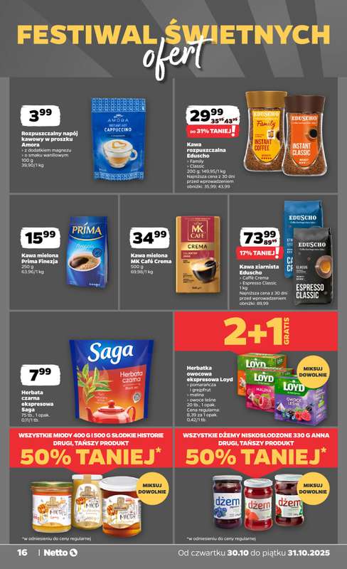 Netto - gazetka promocyjna Gazetka Spo偶ywcza od czwartku 30.10 do pi膮tku 31.10 - strona 16 Netto - gazetka promocyjna Gazetka Spo偶ywcza od czwartku 30.10 do pi膮tku 31.10 - strona 16