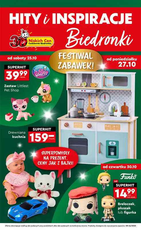 Biedronka - gazetka promocyjna Okazje tygodnia od 27.10 od poniedziałku 27.10 do środy 12.11