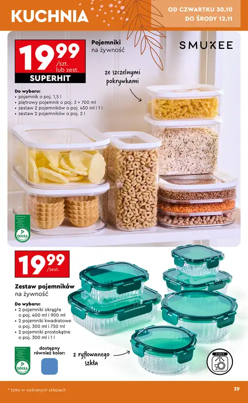 Biedronka - gazetka promocyjna Okazje tygodnia od 27.10 od poniedziałku 27.10 do środy 12.11 - strona 39