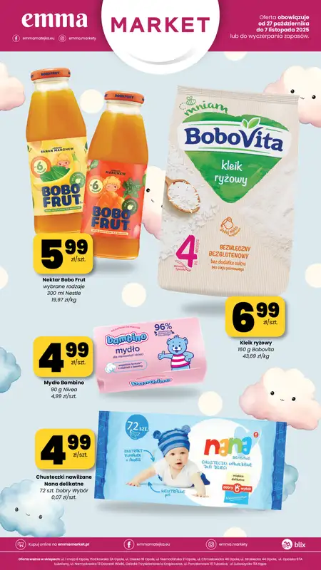 emma MARKET - gazetka promocyjna Plakat promocyjny od poniedziałku 27.10 do piątku 07.11
