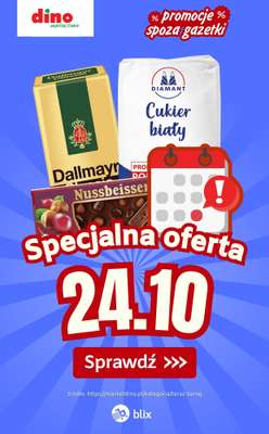 Dino - gazetka promocyjna Specjalna oferta na 24.10.2025 - promocje spoza gazetki od piątku 24.10 do piątku 24.10 Dino - gazetka promocyjna Specjalna oferta na 24.10.2025 - promocje spoza gazetki od piątku 24.10 do piątku 24.10