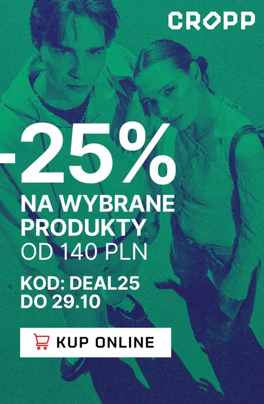 Cropp - gazetka promocyjna -25% na wybrane produkty  
