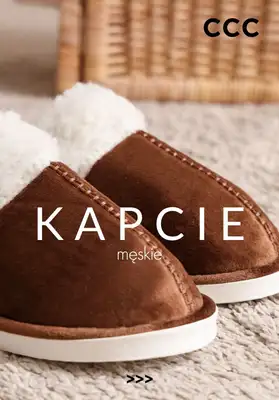 CCC - gazetka promocyjna Kapcie męskie od 69,99 zł od soboty 25.10  CCC - gazetka promocyjna Kapcie męskie od 69,99 zł od soboty 25.10