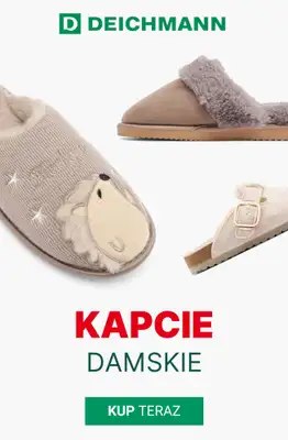 Deichmann - gazetka promocyjna Ciepłe kapcie damskie od 39,99 zł od soboty 25.10  Deichmann - gazetka promocyjna Ciepłe kapcie damskie od 39,99 zł od soboty 25.10