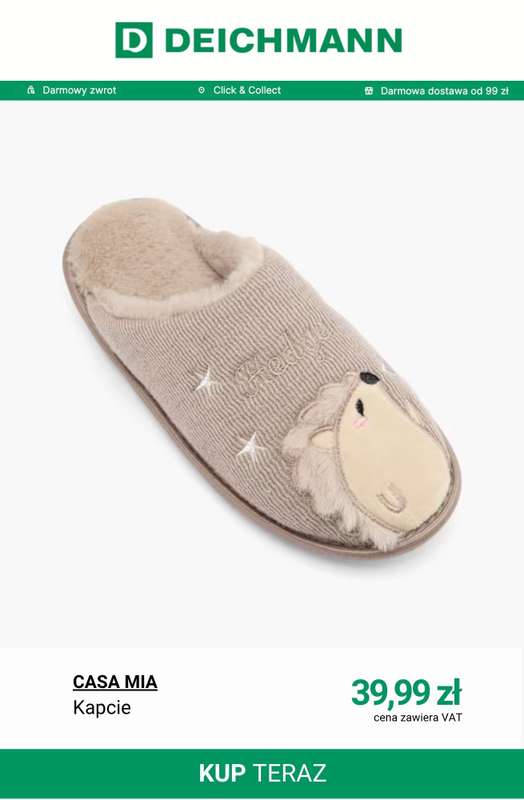 Deichmann - gazetka promocyjna Ciepłe kapcie damskie od 39,99 zł od soboty 25.10  - strona 7
