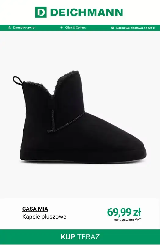 Deichmann - gazetka promocyjna Ciepłe kapcie damskie od 39,99 zł od soboty 25.10  - strona 8