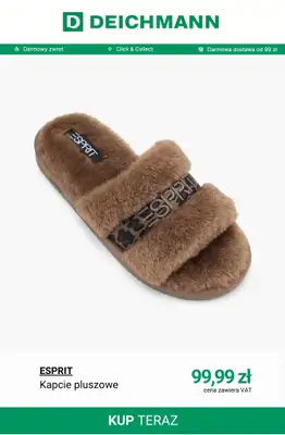 Deichmann - gazetka promocyjna Ciepłe kapcie damskie od 39,99 zł od soboty 25.10  - strona 12 Deichmann - gazetka promocyjna Ciepłe kapcie damskie od 39,99 zł od soboty 25.10  - strona 12