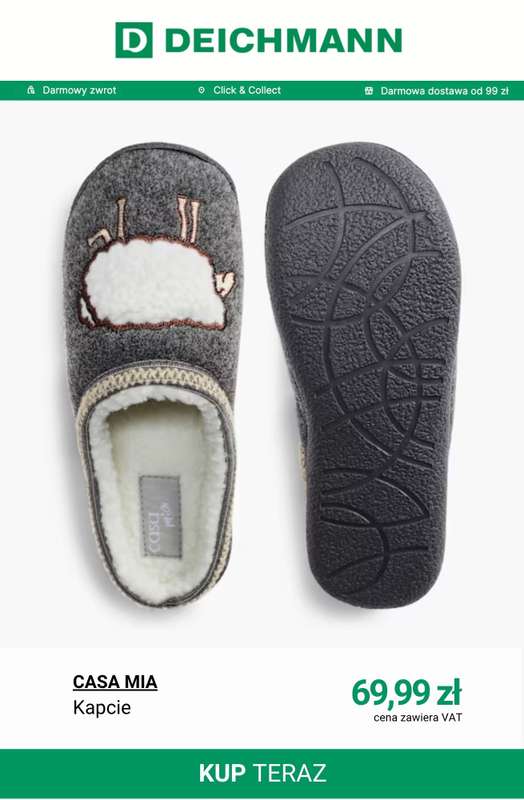Deichmann - gazetka promocyjna Ciepłe kapcie damskie od 39,99 zł od soboty 25.10  - strona 10
