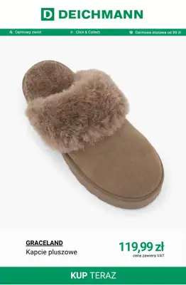 Deichmann - gazetka promocyjna Ciepłe kapcie damskie od 39,99 zł od soboty 25.10  - strona 9 Deichmann - gazetka promocyjna Ciepłe kapcie damskie od 39,99 zł od soboty 25.10  - strona 9