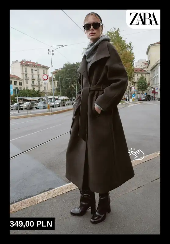 Zara - gazetka promocyjna Ciepłe i stylowe płaszcze dla niej od soboty 25.10  - strona 5