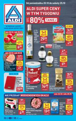 Aldi - gazetka promocyjna Pełny katalog! od poniedziałku 20.10 do soboty 25.10 Aldi - gazetka promocyjna Pełny katalog! od poniedziałku 20.10 do soboty 25.10
