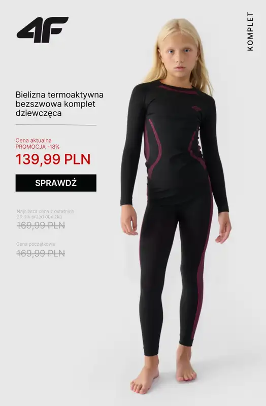 4F - gazetka promocyjna Kolekcja Outdoor – ciepło i komfort na chłodne dni od piątku 24.10  - strona 17