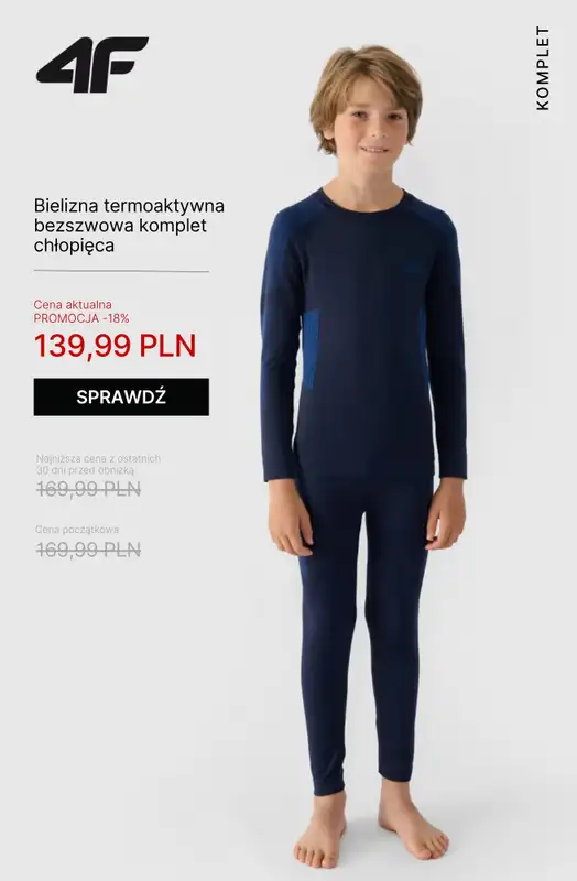 4F - gazetka promocyjna Kolekcja Outdoor – ciepło i komfort na chłodne dni od piątku 24.10  - strona 18