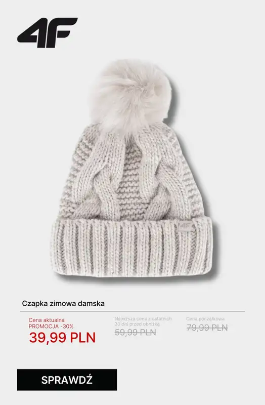 4F - gazetka promocyjna WYPRZEDAŻ: wszystko do 50 zł od soboty 25.10  - strona 4