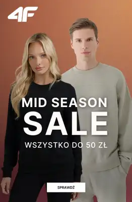 4F - gazetka promocyjna WYPRZEDAŻ: wszystko do 50 zł od soboty 25.10  4F - gazetka promocyjna WYPRZEDAŻ: wszystko do 50 zł od soboty 25.10