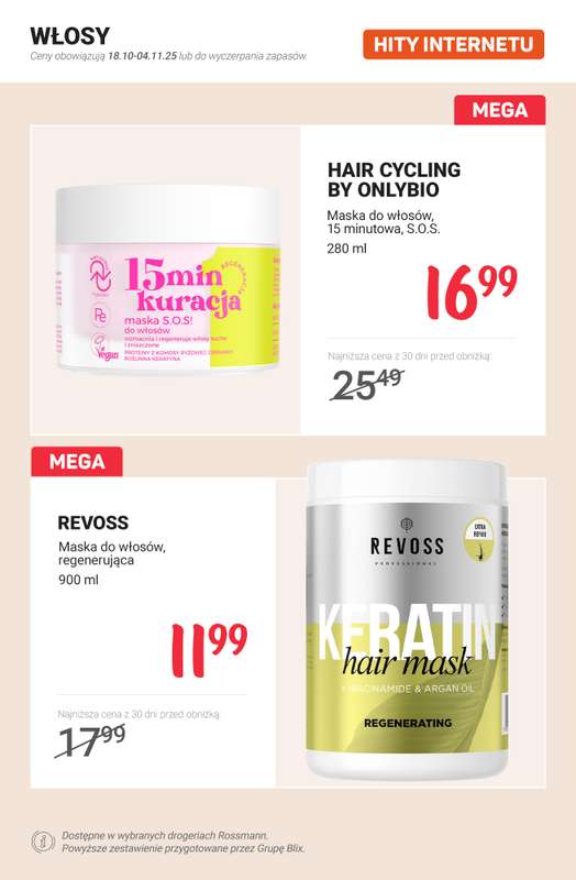 Rossmann - gazetka promocyjna HITY INTERNETU od soboty 25.10 do wtorku 04.11 - strona 11 Rossmann - gazetka promocyjna HITY INTERNETU od soboty 25.10 do wtorku 04.11 - strona 11