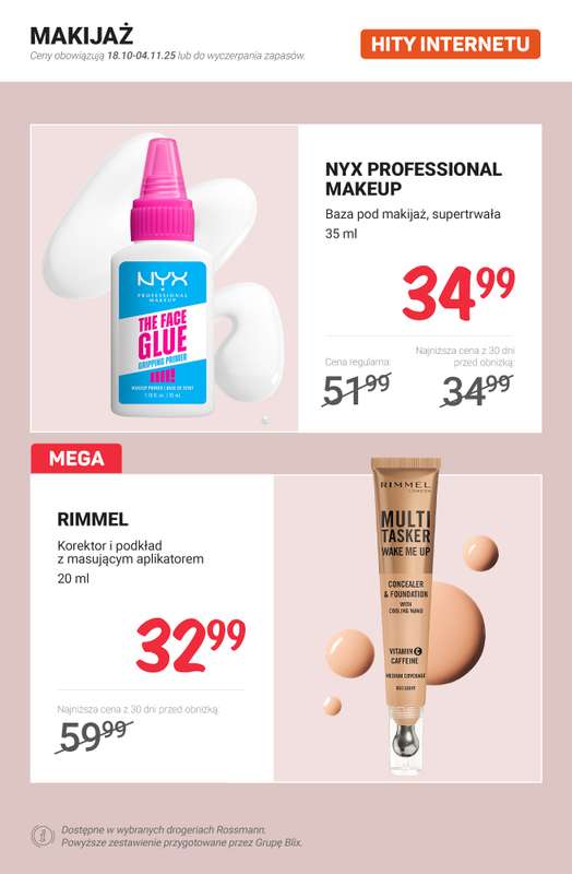 Rossmann - gazetka promocyjna HITY INTERNETU od soboty 25.10 do czwartku 30.10 - strona 4 Rossmann - gazetka promocyjna HITY INTERNETU od soboty 25.10 do czwartku 30.10 - strona 4