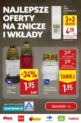 #ZNICZE - gazetka promocyjna Najlepsze oferty na ZNICZE i WKŁADY od soboty 25.10 do piątku 31.10 #ZNICZE - gazetka promocyjna Najlepsze oferty na ZNICZE i WKŁADY od soboty 25.10 do piątku 31.10