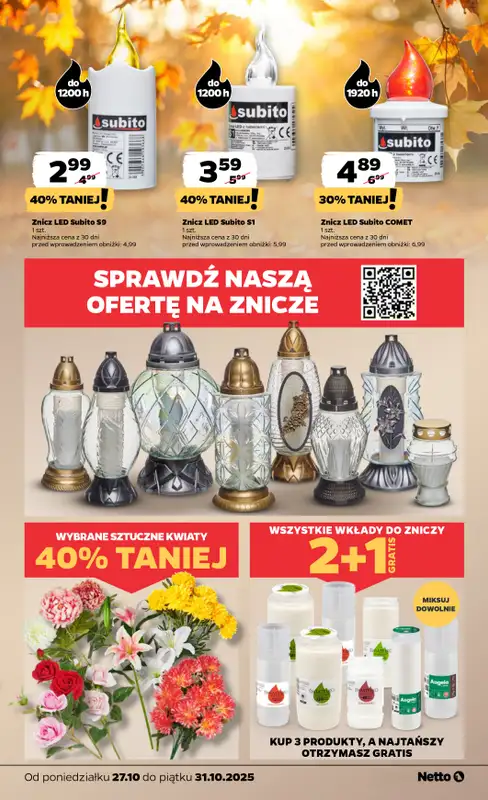 Netto - gazetka promocyjna Wszystkich Świętych w Netto   - strona 3