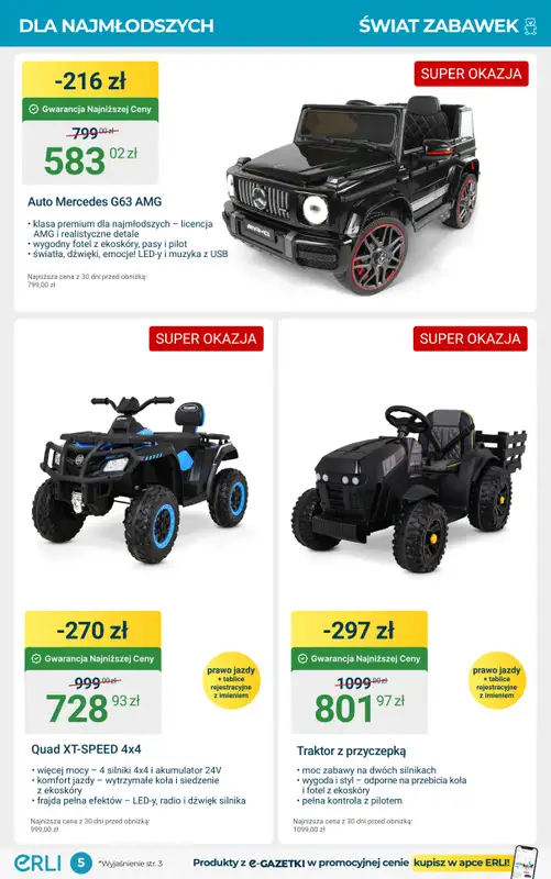 Erli - gazetka promocyjna HITY CENOWE – zabawki i sport! od poniedziałku 27.10 do niedzieli 02.11 - strona 5