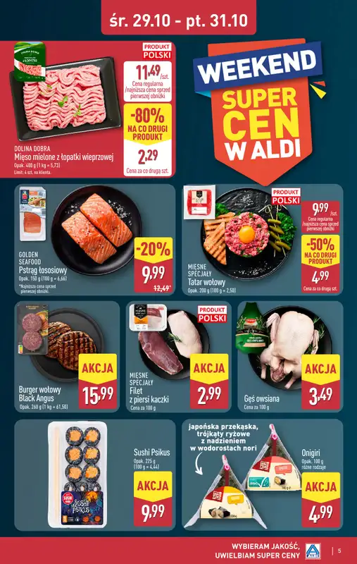 Aldi - gazetka promocyjna Weekend super cen w Aldi! od środy 29.10 do piątku 31.10 - strona 5