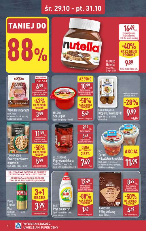 Aldi - gazetka promocyjna Weekend super cen w Aldi! od 艣rody 29.10 do pi膮tku 31.10 - strona 6 Aldi - gazetka promocyjna Weekend super cen w Aldi! od 艣rody 29.10 do pi膮tku 31.10 - strona 6