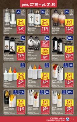 Aldi - gazetka promocyjna Światełko pamięci od poniedziałku 27.10 do piątku 31.10 - strona 3 Aldi - gazetka promocyjna Światełko pamięci od poniedziałku 27.10 do piątku 31.10 - strona 3