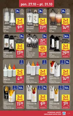 Aldi - gazetka promocyjna Światełko pamięci od poniedziałku 27.10 do piątku 31.10 - strona 3 Aldi - gazetka promocyjna Światełko pamięci od poniedziałku 27.10 do piątku 31.10 - strona 3