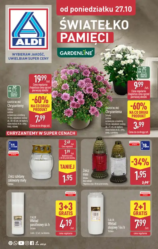 Aldi - gazetka promocyjna Światełko pamięci  