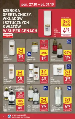 Aldi - gazetka promocyjna Światełko pamięci od poniedziałku 27.10 do piątku 31.10 - strona 2 Aldi - gazetka promocyjna Światełko pamięci od poniedziałku 27.10 do piątku 31.10 - strona 2