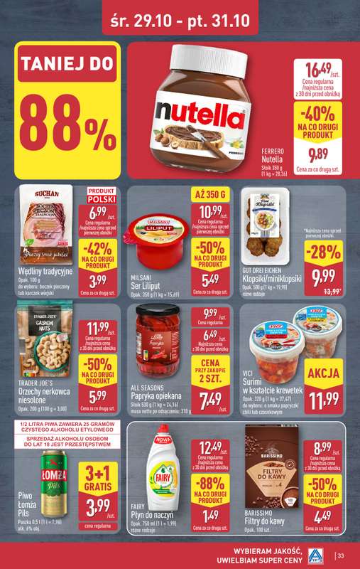 Aldi - gazetka promocyjna Pe艂ny katalog! od poniedzia艂ku 27.10 do pi膮tku 31.10 - strona 33 Aldi - gazetka promocyjna Pe艂ny katalog! od poniedzia艂ku 27.10 do pi膮tku 31.10 - strona 33