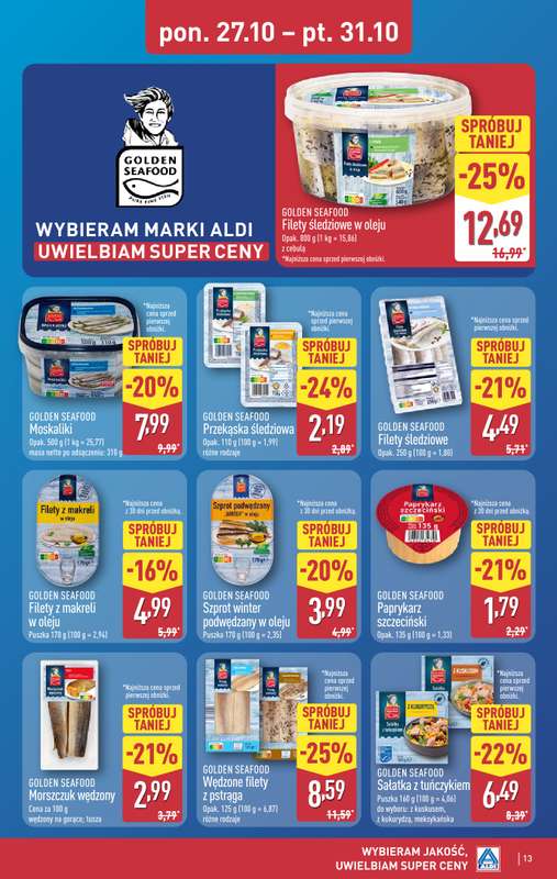 Aldi - gazetka promocyjna Pe艂ny katalog! od poniedzia艂ku 27.10 do pi膮tku 31.10 - strona 13 Aldi - gazetka promocyjna Pe艂ny katalog! od poniedzia艂ku 27.10 do pi膮tku 31.10 - strona 13