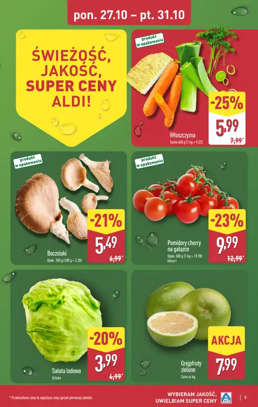 Aldi - gazetka promocyjna Pełny katalog! od poniedziałku 27.10 do piątku 31.10 - strona 5