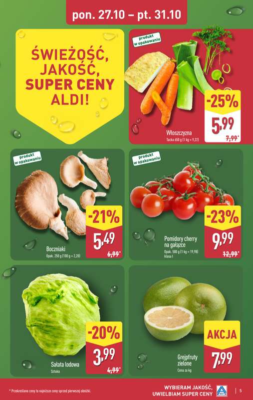 Aldi - gazetka promocyjna Pe艂ny katalog! od poniedzia艂ku 27.10 do pi膮tku 31.10 - strona 5 Aldi - gazetka promocyjna Pe艂ny katalog! od poniedzia艂ku 27.10 do pi膮tku 31.10 - strona 5