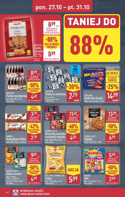 Aldi - gazetka promocyjna Pe艂ny katalog! od poniedzia艂ku 27.10 do pi膮tku 31.10 - strona 16 Aldi - gazetka promocyjna Pe艂ny katalog! od poniedzia艂ku 27.10 do pi膮tku 31.10 - strona 16