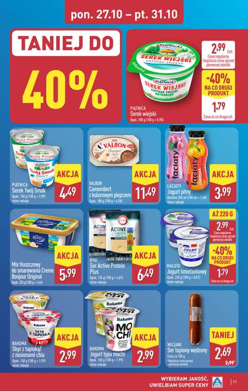 Aldi - gazetka promocyjna Pe艂ny katalog! od poniedzia艂ku 27.10 do pi膮tku 31.10 - strona 11 Aldi - gazetka promocyjna Pe艂ny katalog! od poniedzia艂ku 27.10 do pi膮tku 31.10 - strona 11