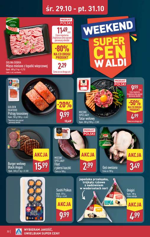 Aldi - gazetka promocyjna Pe艂ny katalog! od poniedzia艂ku 27.10 do pi膮tku 31.10 - strona 32 Aldi - gazetka promocyjna Pe艂ny katalog! od poniedzia艂ku 27.10 do pi膮tku 31.10 - strona 32